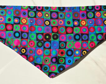 Pet Bandana 100% Cotton Through the Collar - Never Falls Off or Comes Untied for Dogs and Cats