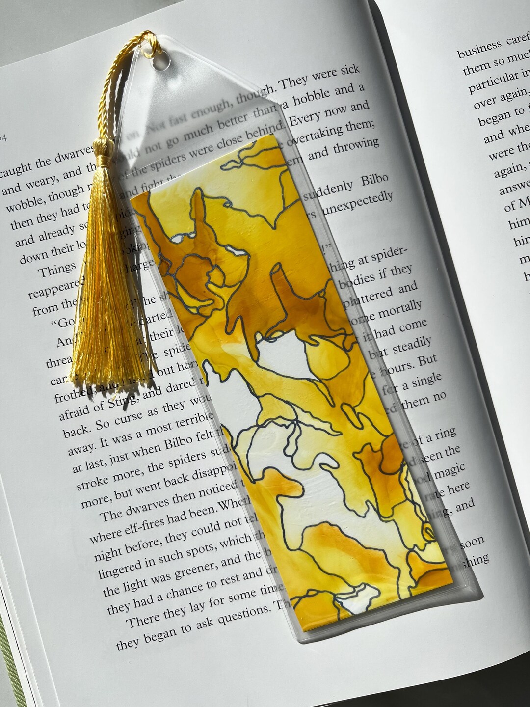 Hand-painted Alcohol Ink Bookmark: Abstract Art Gift for Book Lovers - Etsy