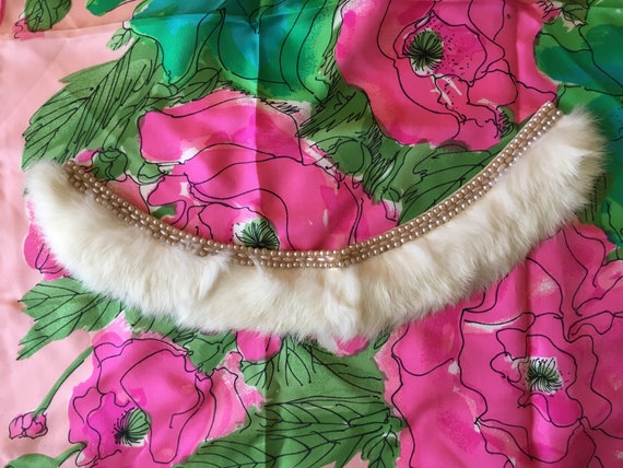 Faux Pearl Beaded Fur Choker