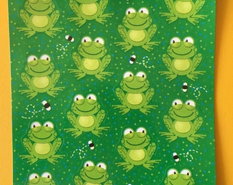 Vintage Frog Sticker Sheet by Carson Dellosa