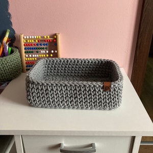 Storage basket | Handmade basket | Crochet basket | Cotton basket | Gift basket |  Decorative basket | Baskets | Rectangular Basket