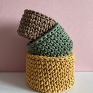 Storage basket | Handmade basket | Crochet basket | Cotton basket | Gift basket |  Decorative basket | Baskets