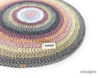 Handmade Rug | Crochet Rug | Round Rug | Nursery Rug | Floor Rug | Scandinavian Rug | Carpet | Kids Rug | Cotton Rug | Gift Rug | Doily Rug