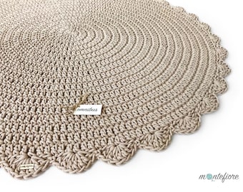 Tapis fait main | Tapis bébé | Tapis cadeau | Crochet tapis | Tapis rond | Tapis de pépinière | Tapis scandinave | Tapis de coton | Tapis