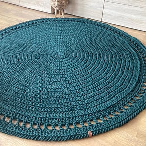 Customizable Handmade Crochet Rug, Boho & Scandinavian Round Floor Decor, Cozy Home Accessory, Ideal Gift for Home Lovers
