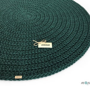 Handmade Rug Crochet Rug Round Cotton Rug Floor Rug Scandinavian Rug Carpet Cotton Rug Rug Circle Bathroom Rug Rug Round zdjęcie 1