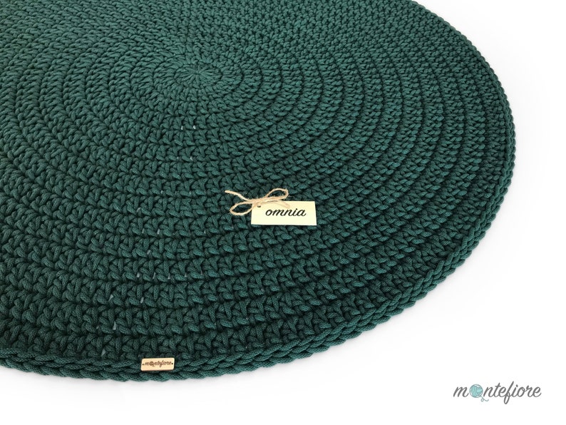 Handmade Rug Crochet Rug Round Cotton Rug Floor Rug Scandinavian Rug Carpet Cotton Rug Rug Circle Bathroom Rug Rug Round zdjęcie 1