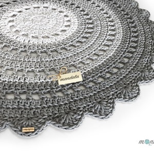 Handmade Crochet Cotton Rug: Boho Scandinavian Style