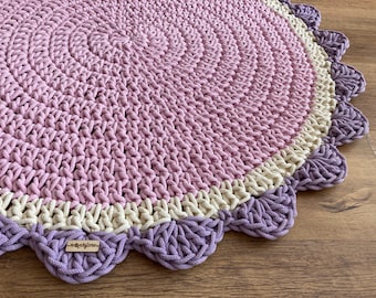 Round Rug, Handmade Rug, Boho Rug, Handwoven Rug, Scandi Rug, Circle Rug, Rugs for Bedroom