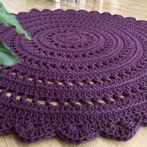 Handmade Crochet Mandala Rug: Boho Scandinavian Style Cotton Rug