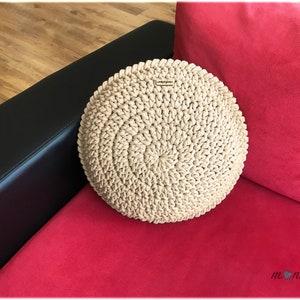 Pillow Round Boho Cushion Handmade Pillow Decorative Pillow Pillow Cotton Pillow Crochet Cushion Pretty Cushion Home Decor image 1