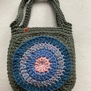 Crochet Bag | Boho Tote Bag | Shoulder Bag | Crossbody Bag | Scandinavian Style Bag | Handbag | Washable Bag | Market Bag | Handmade Bag