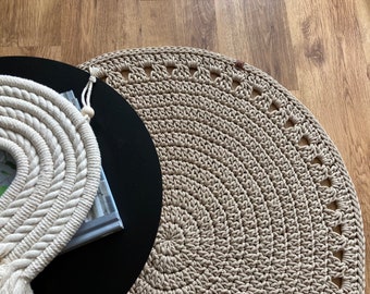 Handmade Rug | Crochet Rug | Round Rug | Round Carpet | Floor Rug | Scandinavian Rug | Handmade Carpet | Gift Rug | Cotton Rug | Carpet