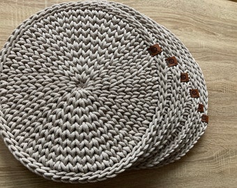 Round Placemats | Mug Rug| Table mats round | Placemats | Round Coasters | Cotton Table Mats | Dinner Table Mats