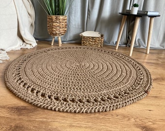 Tapis fait main | Tapis bébé | Tapis cadeau | Crochet tapis | Tapis rond | Tapis de pépinière | Tapis scandinave | Tapis de coton | Tapis