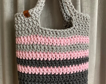 Crochet Bag | Boho Tote Bag | Shoulder Bag | Crossbody Bag | Scandinavian Style Bag | Handbag | Washable Bag | Market Bag | Handmade Bag