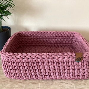 Storage basket | Handmade basket | Crochet basket | Cotton basket | Gift basket |  Decorative basket | Baskets | Rectangular Basket