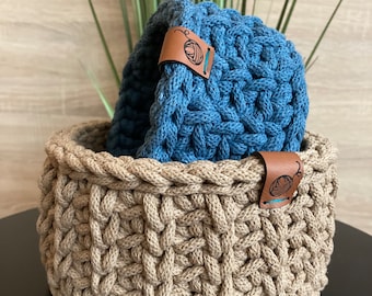 Storage basket | Handmade basket | Crochet basket | Cotton basket | Gift basket |  Decorative basket | Baskets