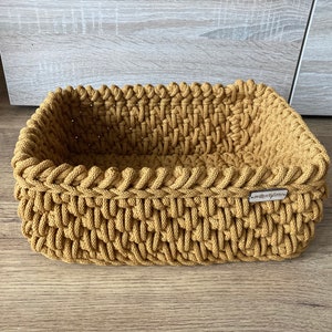 Storage basket | Handmade basket | Crochet basket | Cotton basket | Gift basket |  Decorative basket | Baskets | Rectangular Basket