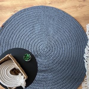 Handmade Rug | Crochet Rug | Round Cotton Rug | Floor Rug | Scandinavian Rug | Carpet | Cotton Rug | Rug Circle | Bathroom Rug | Rug Round