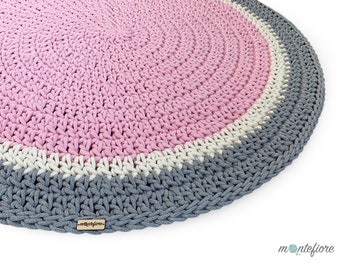 Handmade Rug | Crochet Rug | Round Rug | Nursery Rug | Floor Rug | Scandinavian Rug | Carpet | Kids Rug | Cotton Rug | Gift Rug | Doily Rug
