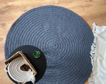 Handmade Rug | Crochet Rug | Round Cotton Rug | Floor Rug | Scandinavian Rug | Carpet | Cotton Rug | Rug Circle | Bathroom Rug | Rug Round