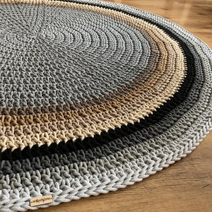Round Rug | Handmade Rug | Boho Rug | Handwoven Rug | Scandi Rug | Circle Rug | Rugs for Bedroom | Crochet Rug | Washable Rugs | Custom Rugs
