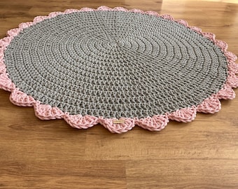 Crochet Rug | Round Rug | Handmade rug | Floor Rug | Doily Rug | Scandinavian Rug | Washable Rug | Housewarming Gift | Cotton Rug |