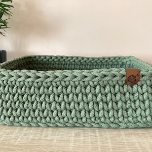 Storage basket | Handmade basket | Crochet basket | Cotton basket | Gift basket |  Decorative basket | Baskets | Rectangular Basket