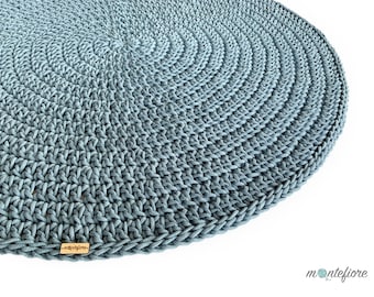 Handmade Rug | Crochet Rug | Round Cotton Rug | Floor Rug | Scandinavian Rug | Carpet | Cotton Rug | Rug Circle | Bathroom Rug | Rug Round