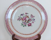 Qianlong Famille Rose 18th century small handpainted flower Plate China 18th century porcelain China Chinese antique Chien Lung
