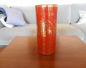 China Republic porcelain cylindrical vase. 仿古瓷器 caligraphy quot Rouge de Fer quot Chinese handmade porcelain中国瓷器 .中国古董. Free shipping antique china