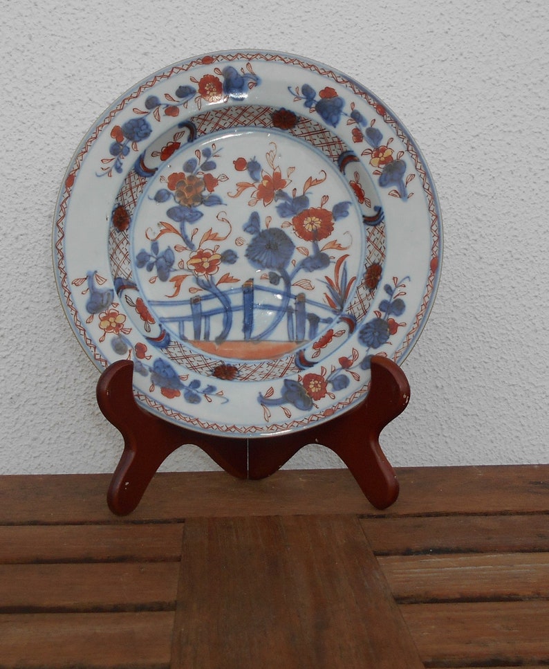 \u4e2d\u56fd\u4f0a\u7281\u74f7\u5668 . Free shipping Antique chinese porcelain plate 18th century antique imari landscape plate \u4e2d\u56fd\u8336\u7897 18th century China Imari plate