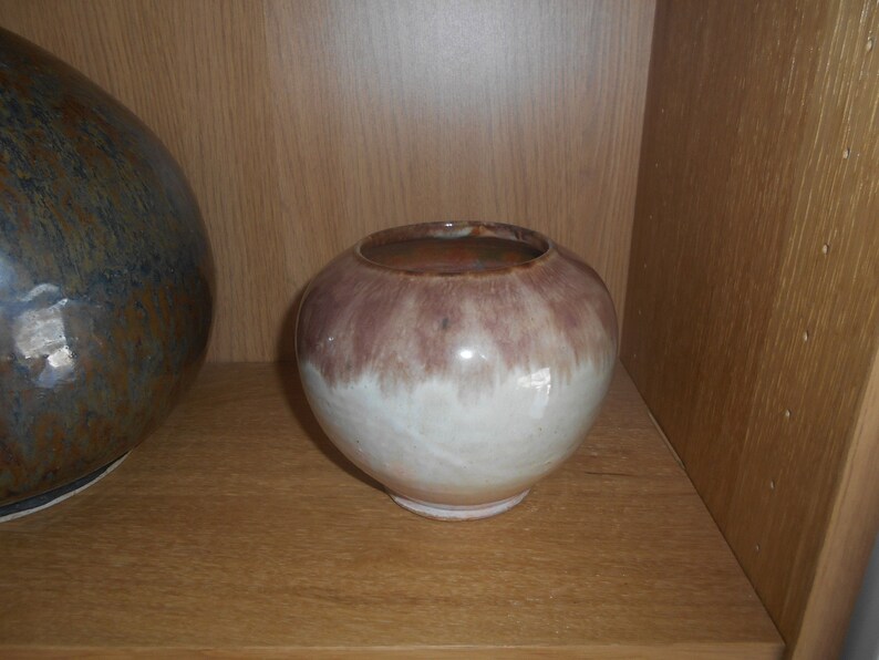 Midcentury art Nouveau brown ceramic vase ceramika WILENSKA TORUN Poland ceramic year ca 1950-60