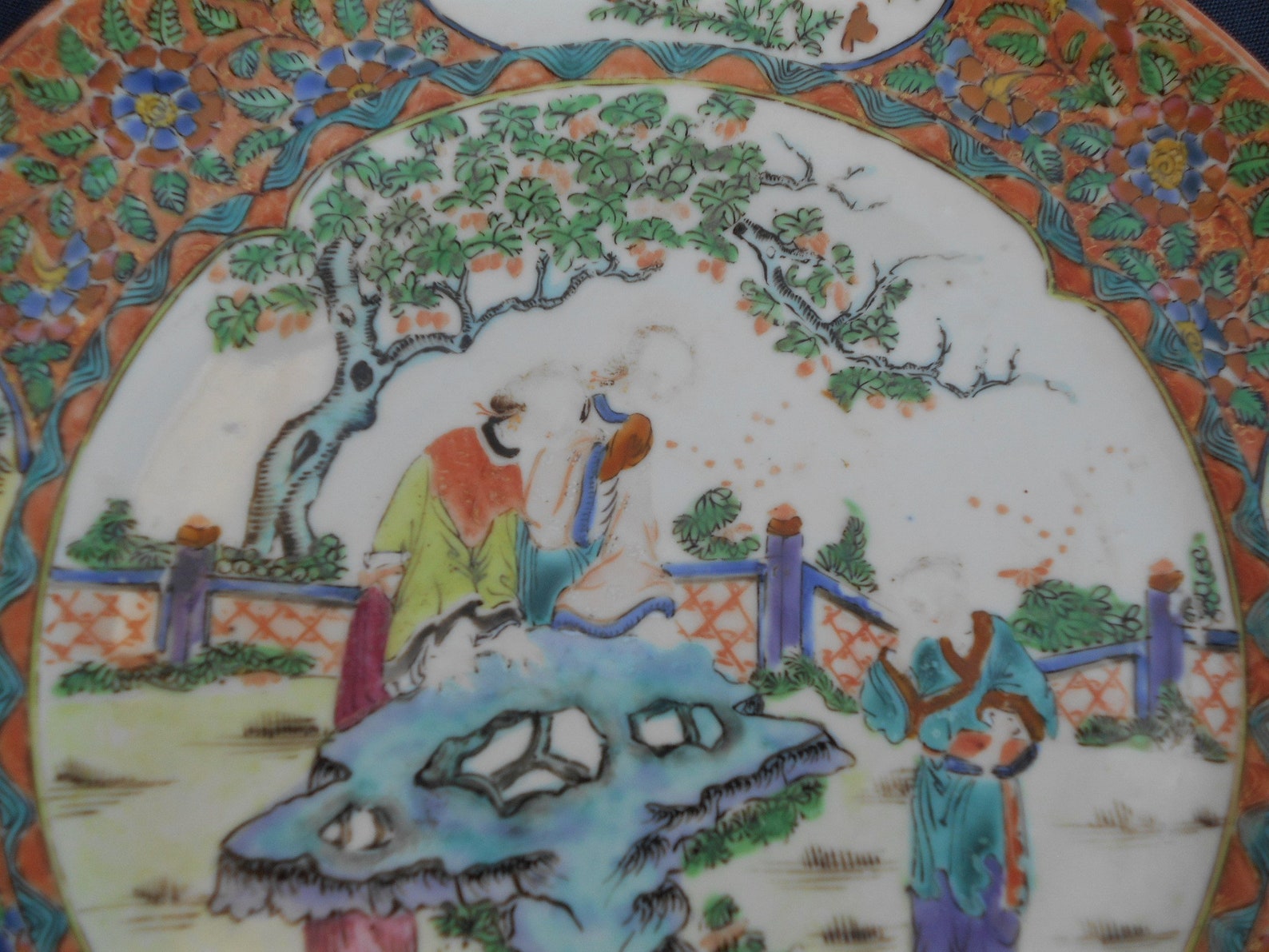 中国瓷器. 19th century antique famille rose plate China DHL Etsy