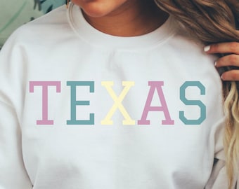 Texas Sweatshirt, Texas Sweatshirt für Frauen, süße Damen Sweatshirt, Texas Liebhaber Sweatshirt, Texas stolz, Texas Shirt, Texas Geschenk