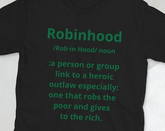 ROBINHOOD Shirt | Hold The Line Shirt | WallStreetBets Shirt | Gamestonk | GME Stock | Gamestop | Gift For Boyfriend | Robinhood Definition