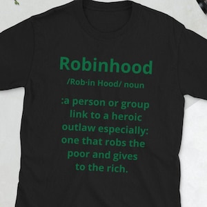 ROBINHOOD Shirt | Hold The Line Shirt | WallStreetBets Shirt | Gamestonk | GME Stock | Gamestop | Gift For Boyfriend | Robinhood Definition