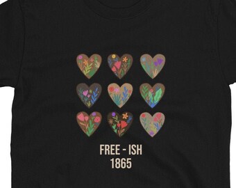 Camisa Freeish 1865, Camiseta Juneteenth, Camisa Juneteenth Feminina, Juneteenth Camisa Negra Feminina, Juneteenth Camisa Masculina, Juneteenth Camisa