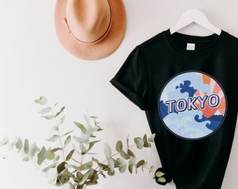 Tokyo Shirt for women, Tokyo T-Shirt, Japan Shirt, Cute Tokyo Shirt, Anime Shirt, Tokyo Japan Shirt, 70s Tokyo Shirt, Rising Sun Shirt, Wave