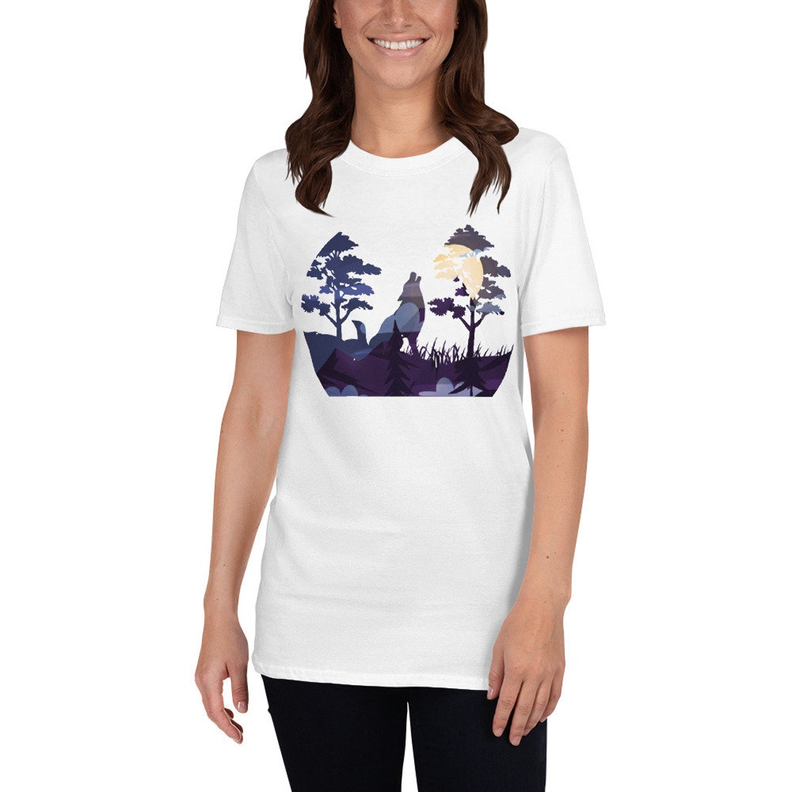 Wolf Shirt Wolf Tshirt Wolf Shirt for Women Cute Wolf Etsy