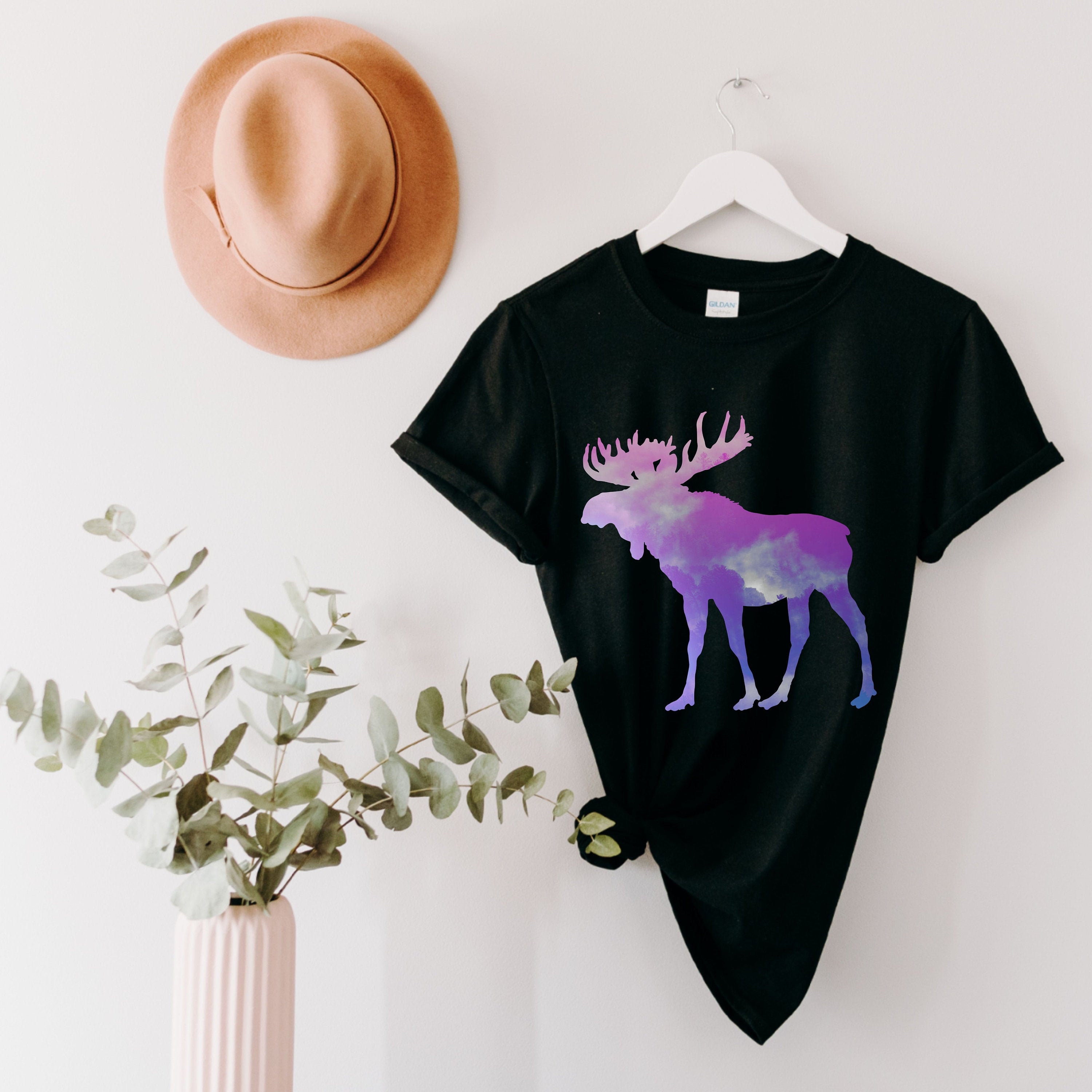 Moose Shirts for Women Cute Moose T Shirt Wildlife Shirts Etsy UK