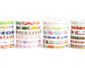 24 Rolls Washi Tape Set for Arts and Crafts 8mm Wide Decorative Masking Tape for Bullet Journals Scrapbooking Card Making Stationary