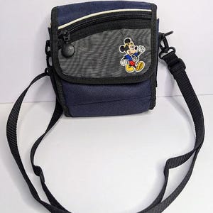 Vintage Disney Mickey Mouse Nylon Camera Phone Belt Bag with Strap