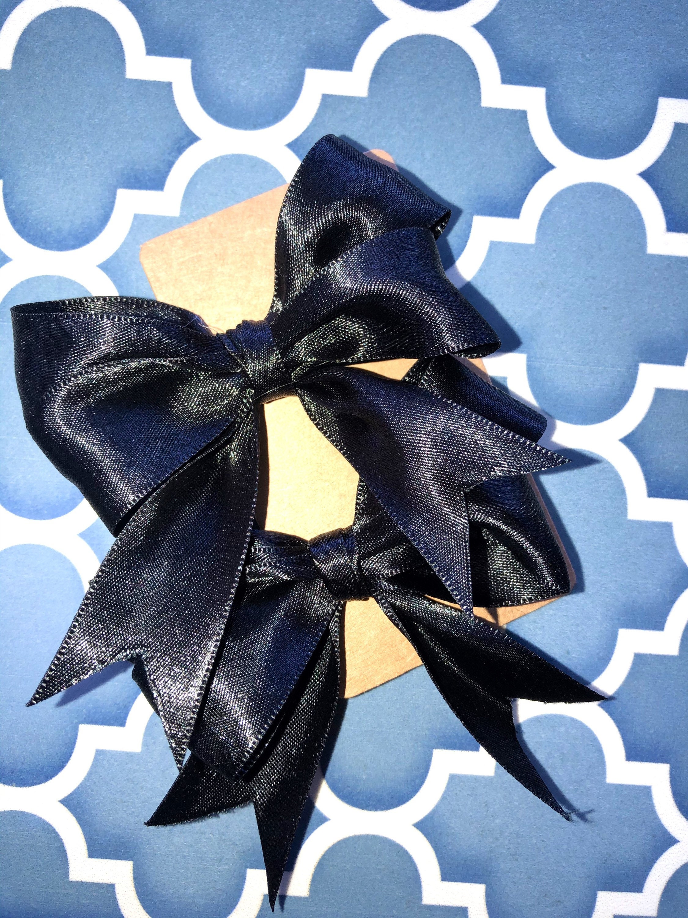 Black Hair Bows Handmade Hair Accessories Etsy