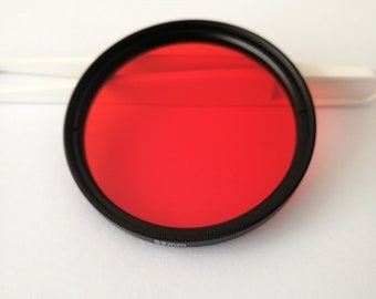 Filtre passe-long infrarouge IR de tailles multiples 580 nm en verre optique rouge CB580 GG590 pour transilluminateur de photographie d'appareil photo