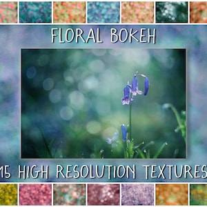 Schilderkunstige Fine Art Photoshop Overlays voor fotografen - De Floral Bokeh Collectie van digitale texturen
