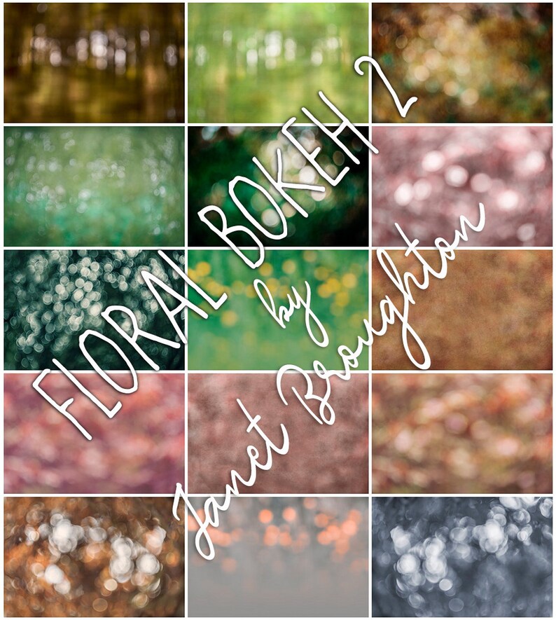 Bokeh Overlays and Textures for Photoshop The Floral Bokeh 2 Collection of digital overlays for creative photographers image 7