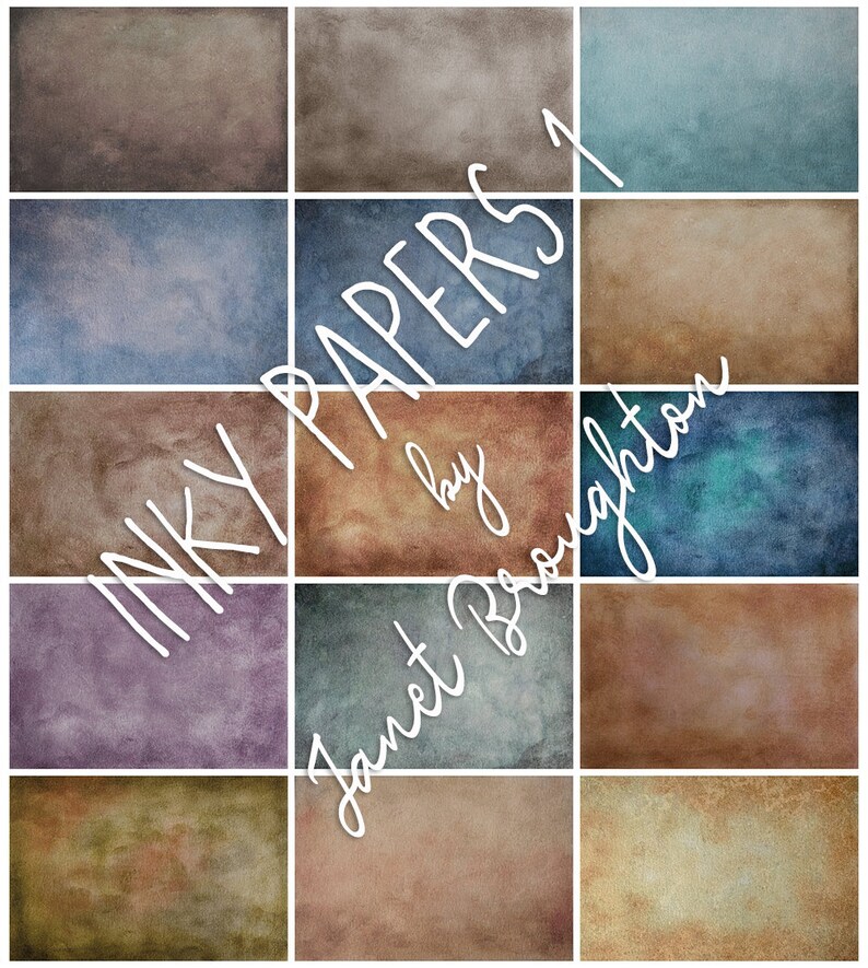 Grunge Texture Overlays for Photoshop, Inky Paper Digital Textures for Photographers image 2