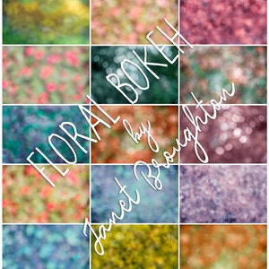 Painterly Fine Art Photoshop Overlays for Photographers The Floral Bokeh Collection of digital textures image 6